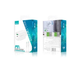 מטען קיר 20W נורדיק עם כבל סי ללייטנינג (PD) שני כניסות PD+ USB