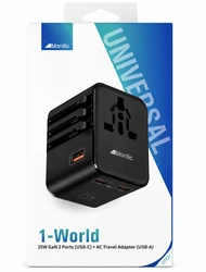 מתאם נסיעות Nordic GaN 25W
